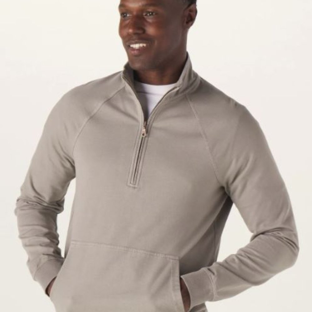 THE NORMAL BRAND - TENTOMA QUARTER ZIP - GRAY - XL